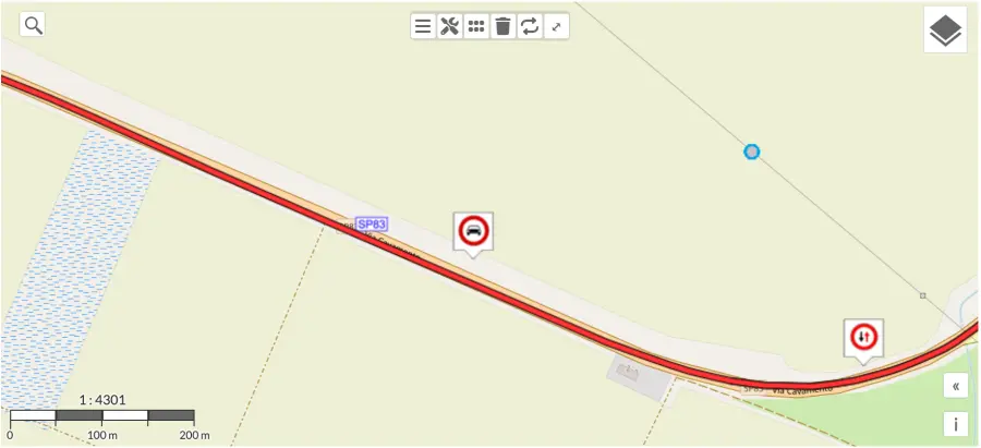 San Giovanni in Persiceto, chiusura temporanea della SP 83 per lavori al percorso ciclo-pedonale